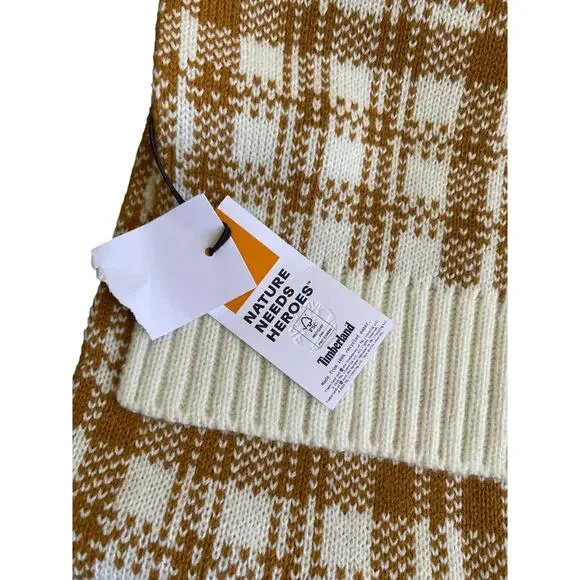 Timberland plaid soft acrylic knit scarf - Picture 5 of 7